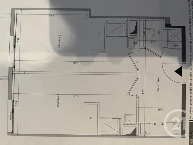 Appartement F3 à vendre - 3 pièces - 40.0 m2 - PALAISEAU - 91 - ILE-DE-FRANCE - Century 21 Etude Ronsard