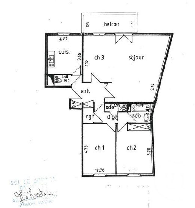 Appartement F4 à vendre - 4 pièces - 80.87 m2 - MASSY - 91 - ILE-DE-FRANCE - Century 21 Etude Ronsard